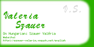 valeria szauer business card